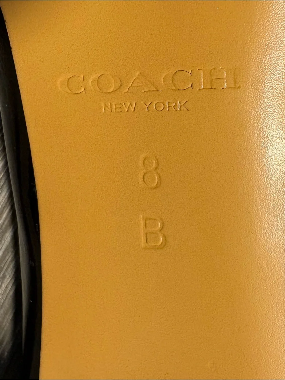 Coach Black Patent Leather Platform Heels, size 8